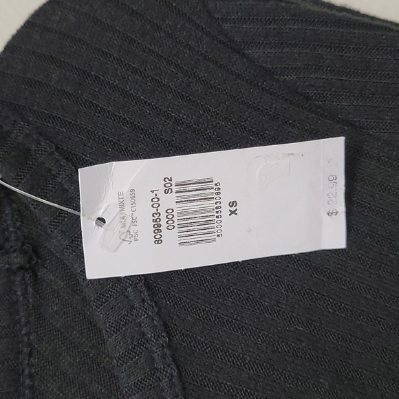 NWT Old Navy Plush rib knit long sleeve tee black XS - Picture 5 of 9